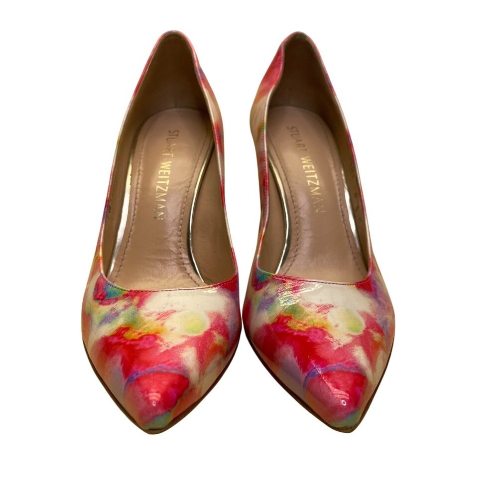 Stuart Weitzman Womens Multicolor Patterned Point… - image 2